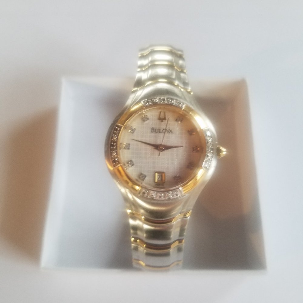 Bulova Two-Tone Diamond Watch